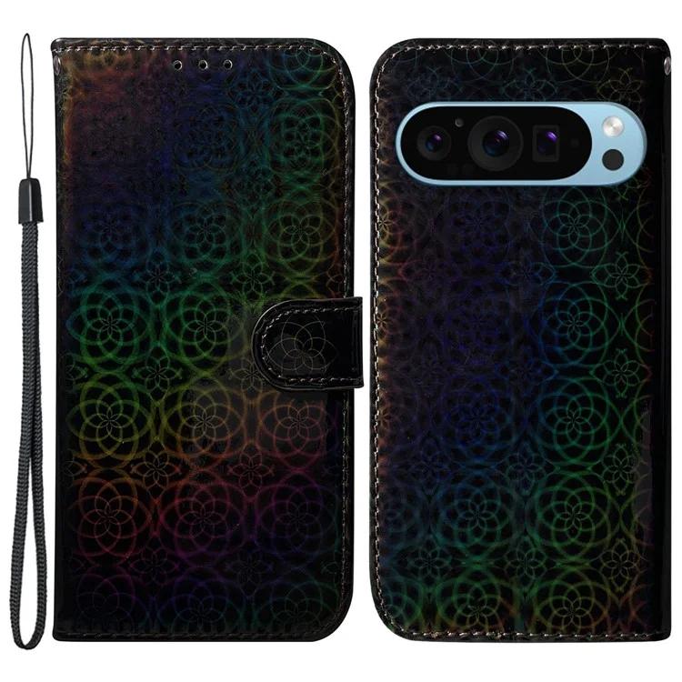 

For Google Pixel 9 / Pixel 9 Pro Case Dazzling Anti-Drop PU Leather Phone Cover