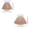 Hanging Wicker Straw Woven Lampshade Rattan Geometric Shade Light Cover Hanging Lamp Cover  Bedroom