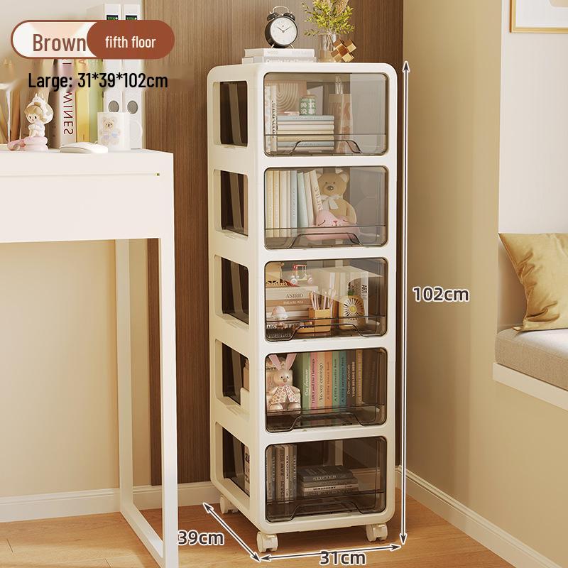 Multi-layer Plastic Drawer Snack Storage Cabinet for Living Room or Bedside