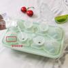 Donano Cute Cat Silicone Ice Cube Tray with Lid, Easy to Remove Ice, Durable for Freezing (Green)