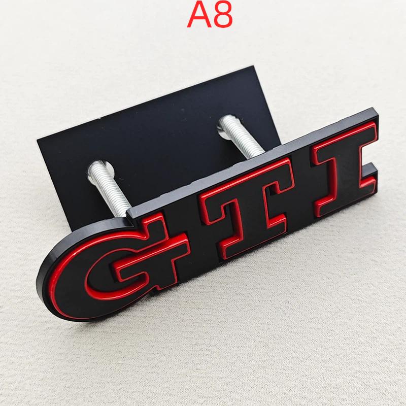 3D Metal Logo GTI Car Front Grille Badge Emblem For Plo Typ 9N3 6R G/olf 4 5 6 8 MK3 MK4 MK5 MK6 Auto Accessories