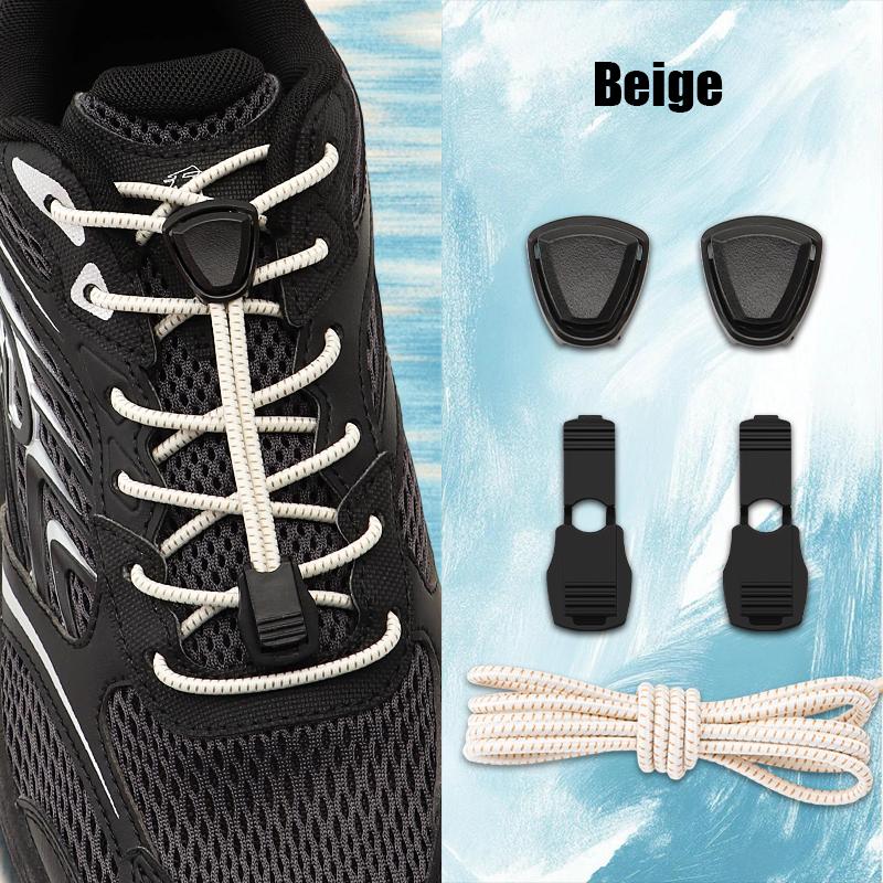 Elastische No-Tie Schnellverschluss-Schnürsenkel Automatisch für Wandern Laufen Sneaker - Ersatzzubehör für Outdoor-Schuhe