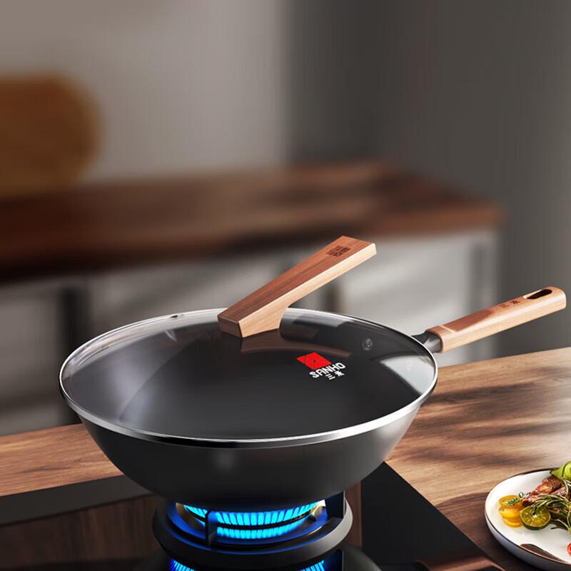 Sanhe 32cm Wrought Iron Stir-Fry Wok