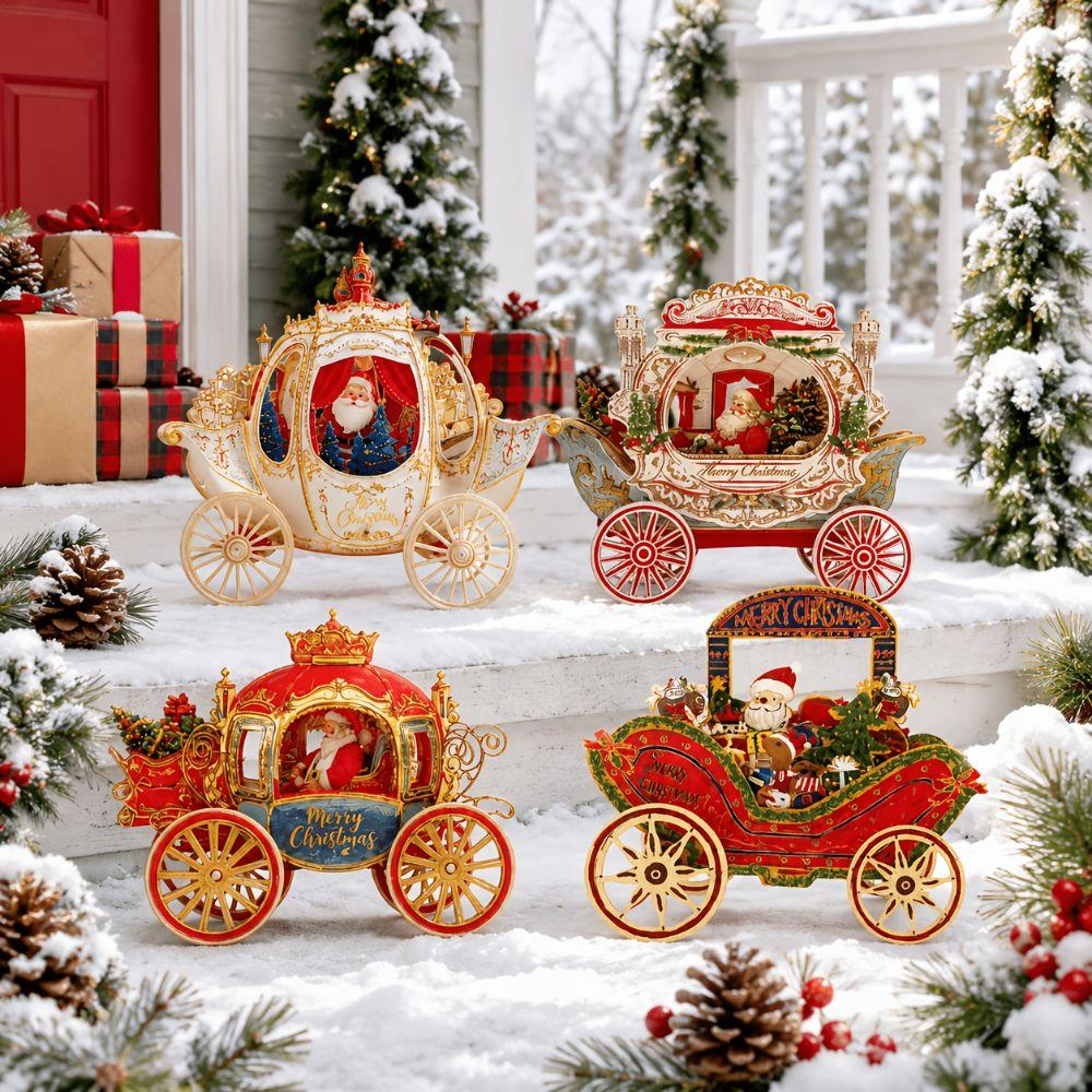 With Envelopes Holiday Greeting Card Santa Claus Invitation Card Cute 3D Christmas Card Xmas