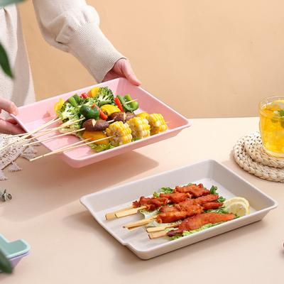Serving Tray BPA Free Multi-Function Crack Resistant Easy To Clean Space-saving Food Display Reusable Reusable Plastic Serving Platters Kitchen Supply