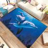 3D Seabed Underwater World Dolphin Turtle Area Rug,Carpet Rug for Living Room Bedroom Sofa Doormat,kids Play Non-slip Floor Mat