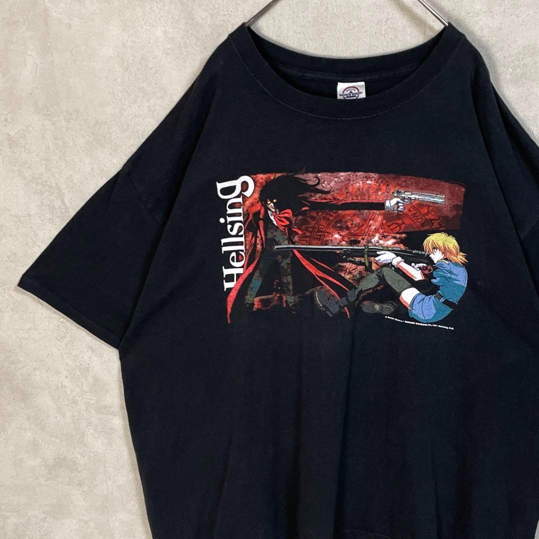 

[USED] Vintage 00s Hellsing anime/manga Kouta Hirano short-sleeved shirt in black (1)