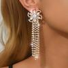 New European and American Tassel Full Diamond Earrings Wedding Earrings Fashionable Party Earrings
