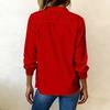 Fashionable Women's Casual V-neck Long-sleeved Elegant Women's Shirt Top