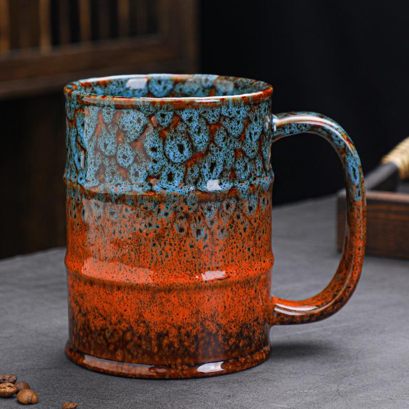 Kiln Oil Bucket Cup Large Capacity Ceramic Mug Creative Coffee Mug