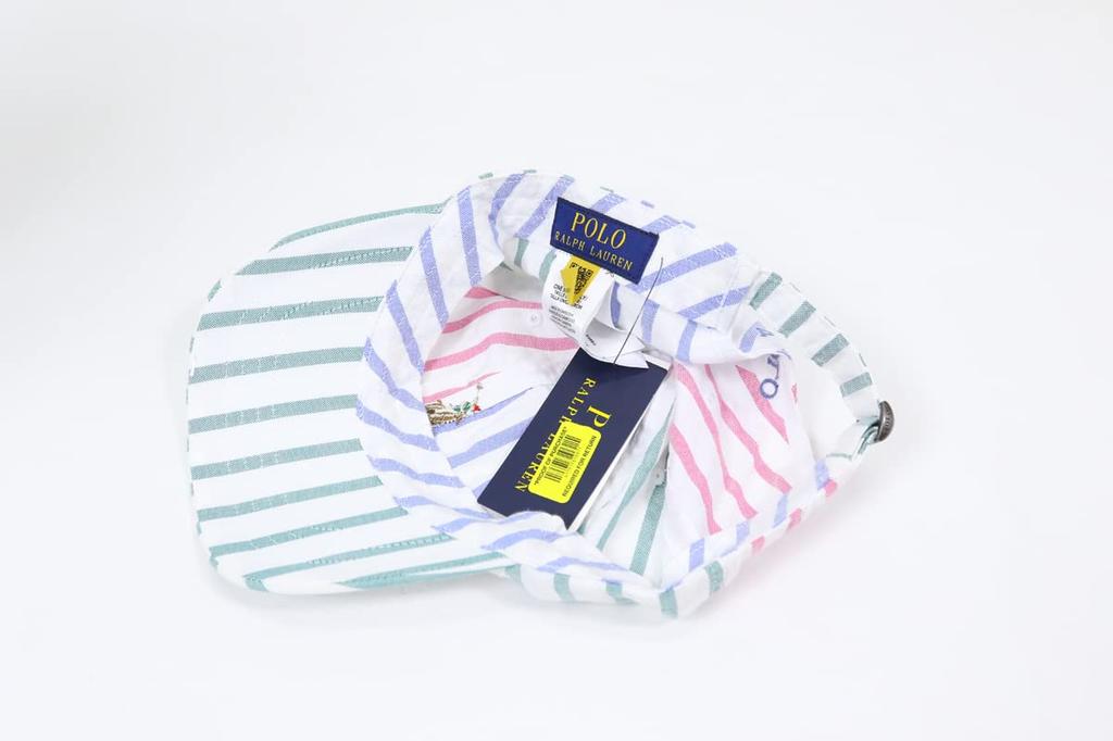 (Polo Ralph Lauren) Men's and Women's Multi-Stripe Panel Switching One Point Signature Pony Embroidered Cap 01080034-MULTI [Used]