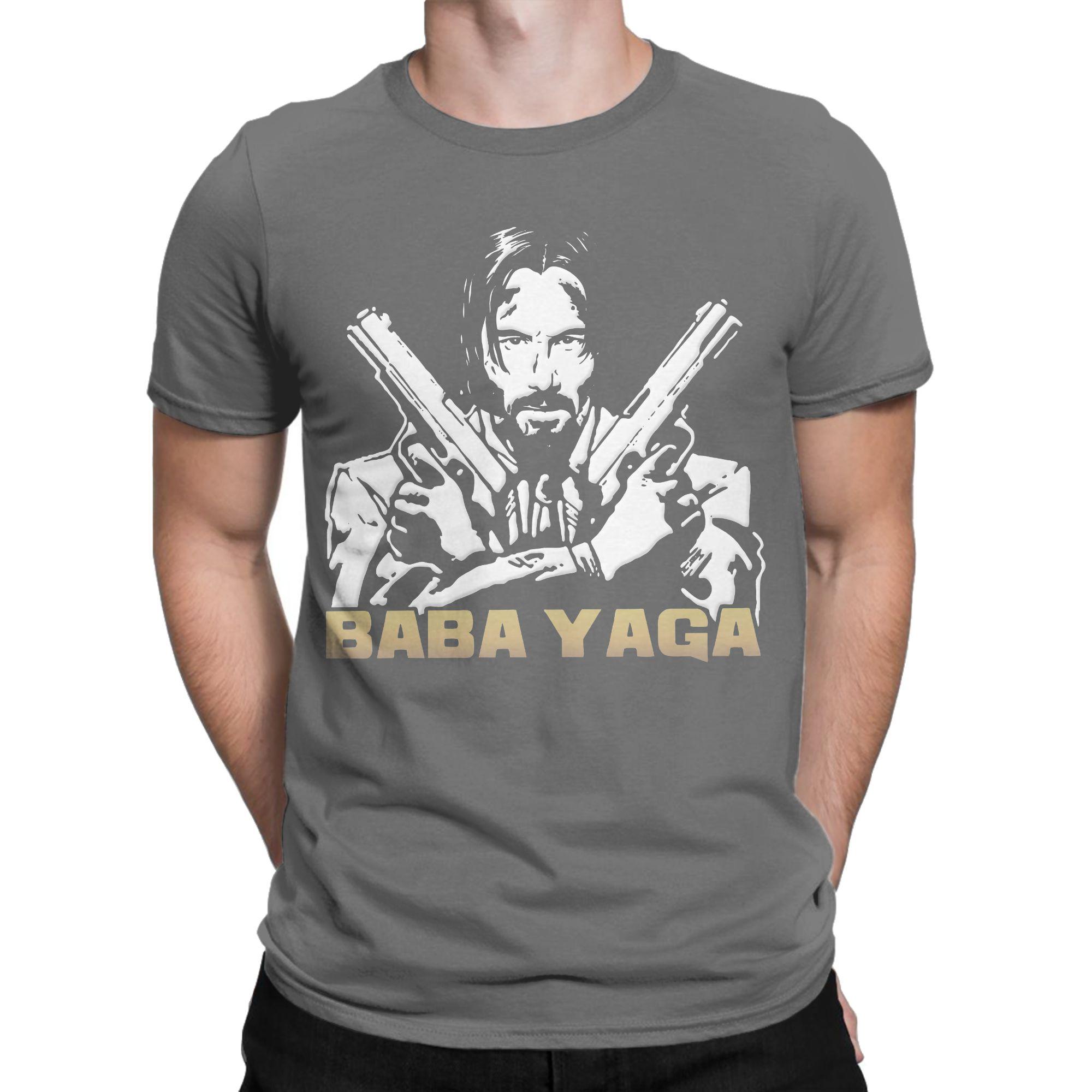 

Men John Wick Baba Yaga T Shirt Action Movie Pure Cotton Tops Awesome Short Sleeve Crew Neck Tee Shirt Classic T-Shirts 4XL