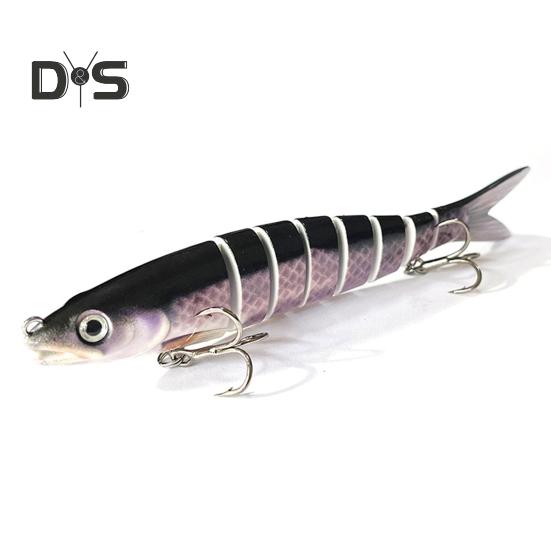 

13,5 см/19 г многосочлененная рыболовная приманка с крючками, медленно тонущий, 8-секционный, свимбейт, бионический, жесткий, искусственный, аксессуары для пресноводной и соленой рыбалки A