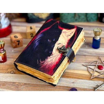 Taccuino Diario Quaderni per Scrittura in Pelle Fatta a Mano Rilegato per Uomini e Donne Carta Antica Bianca Libro di Poesie Regalo di Natale