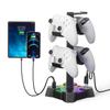 Universal Game Controller Stand for PS5/Xbox/NS Pro/Third-party Charging Base RGB Colorful Lighting Headphone Storage Bracket