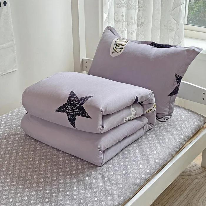 Plant Cashmere Student Dormitory Three-piece Bed Kit Single Double Household Bed Sheet Quilt Cover Popular