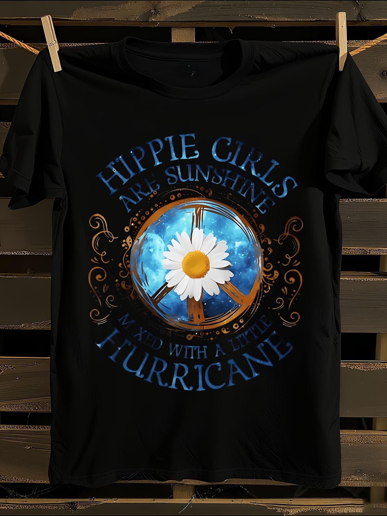 Hippie Are Sunshine Mixed with a Little Hurricane Graphic... S