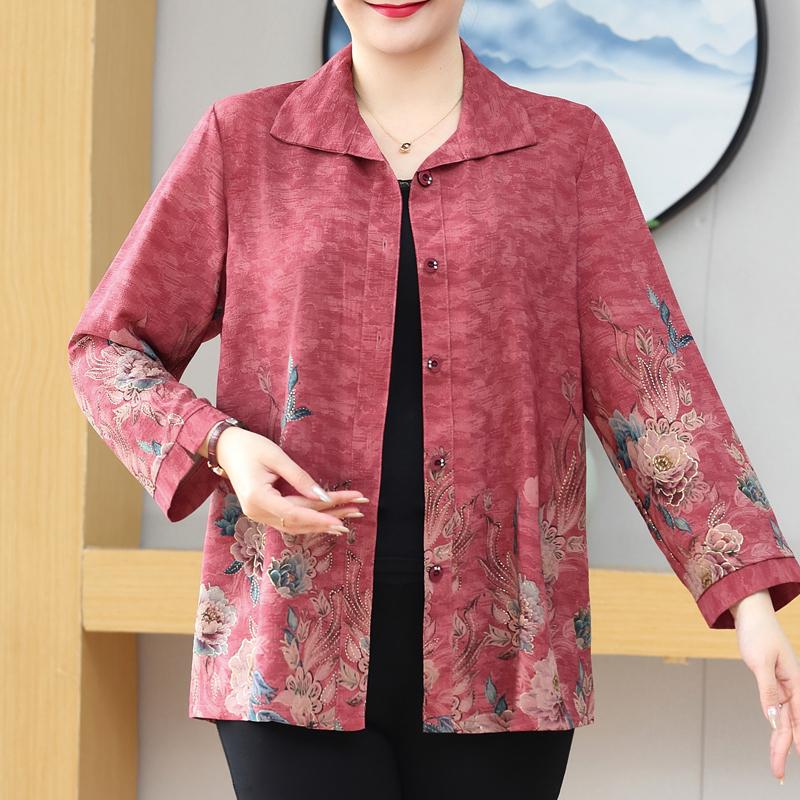 Übergroße Sommerblusen für Damen Lässige Hemden Übergröße Locker Vintage Langarm Oberteil Sommer Kleidung für Frauen mittleren Alters