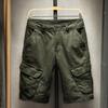 Summer Shorts Solid Color Soft Fabric Loose Trendy Zip Up Men for Home