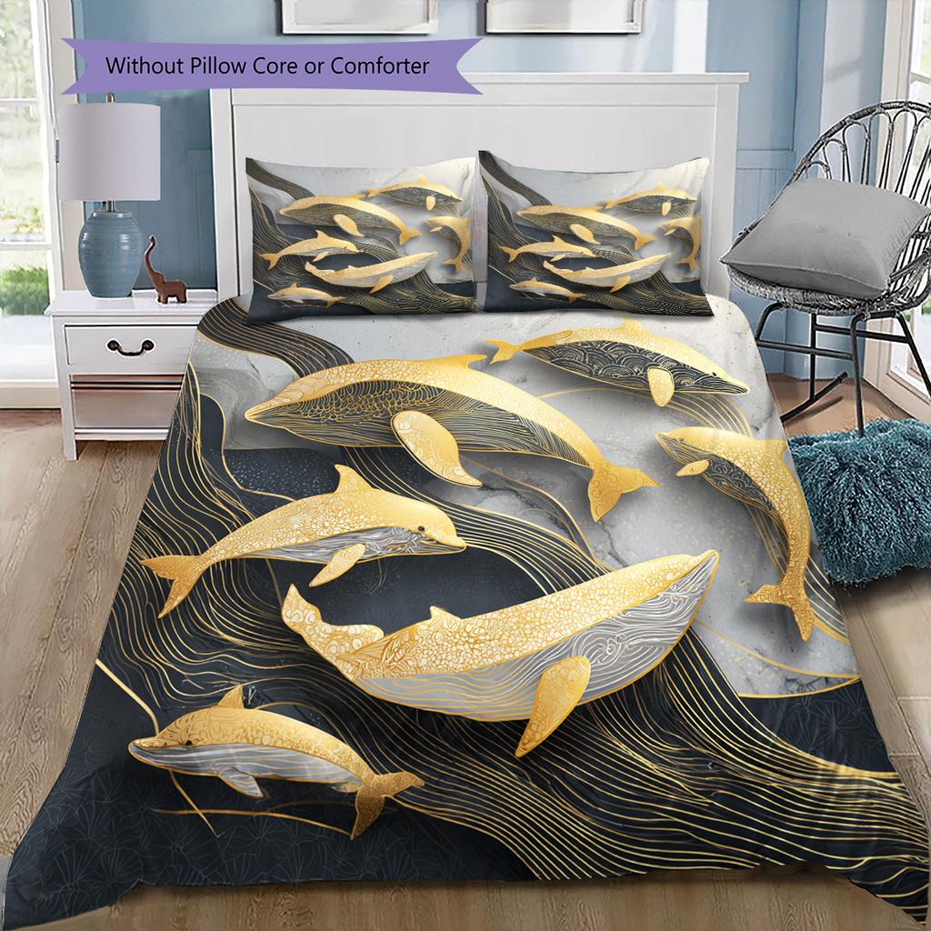 Cartoon Pattern Bedding Quilt Set Quilt Cover Pillowcase Home Decoration Birthday Gift (1 * duvet cover + 2 * pillowcase, without core)