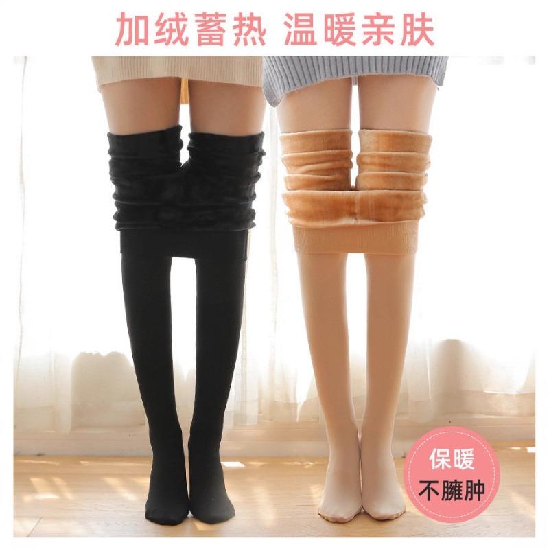 Autumn and winter bare legs women's fleece thickened leggings thermal pantyhose outer wear integrated pants