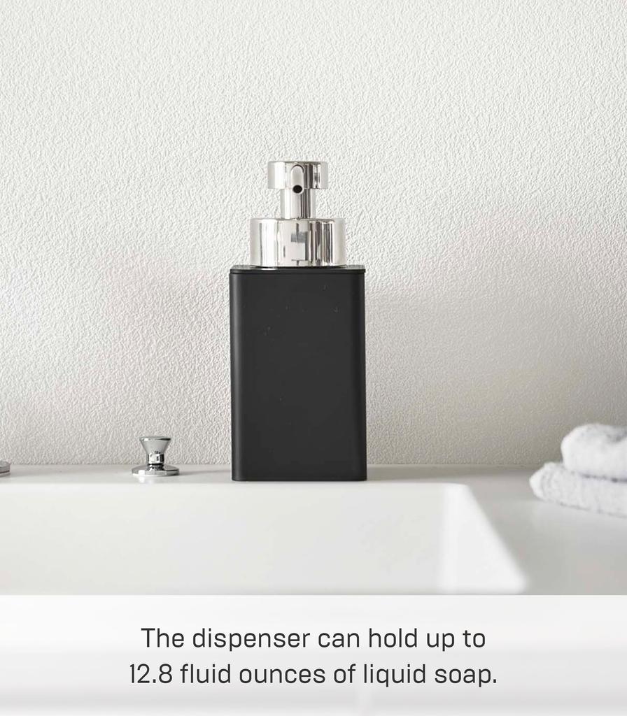 Yamazaki Jitsugyo Refill Dispenser Foam Type Black Tower Foam Type Detergent Dedicated Easy To Clean 5208 Approx. W7XD9.5XH17cm