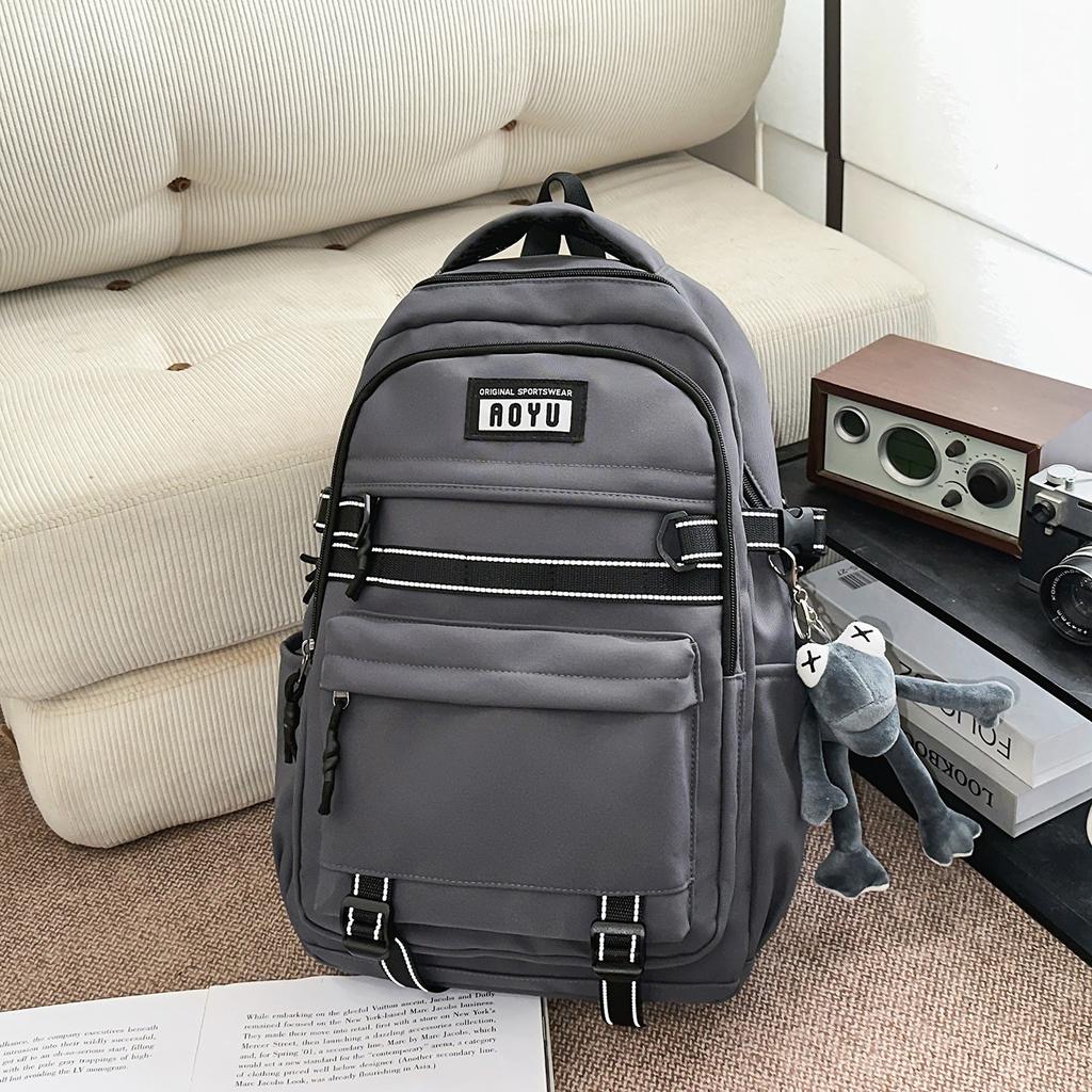 Schoolbag schoolbag male junior high school student 1011 summer trend large capacity backpack female Japanese leisure high school student backpack