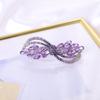 Moda donna Fiore Foglia Cristallo Pietra di cristallo Barrette per capelli Clip Forcina Gioielli Capelli Gingillo
