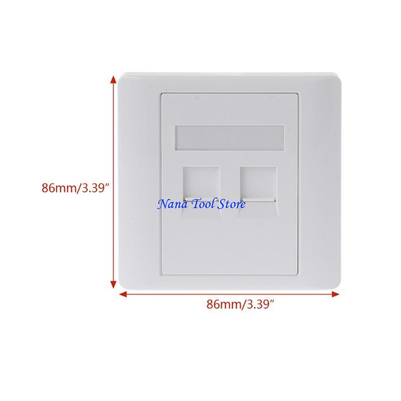 

31GJ CAT6 Ethernet Wall Plate RJ45 LAN Port Computer Telephone Wall Mounting Outlet Panel Connector білий