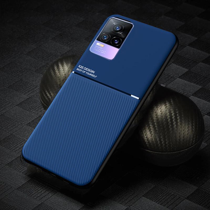 Matte Leather Soft Phone Case For Vivo V25 V21E V20 Pro SE Y20 Y30 Y50 Y70 Y31 Y51 Y52S Y35 Y73 Y73S Armor Shockproof Car Holder TPU Back Cover Shell