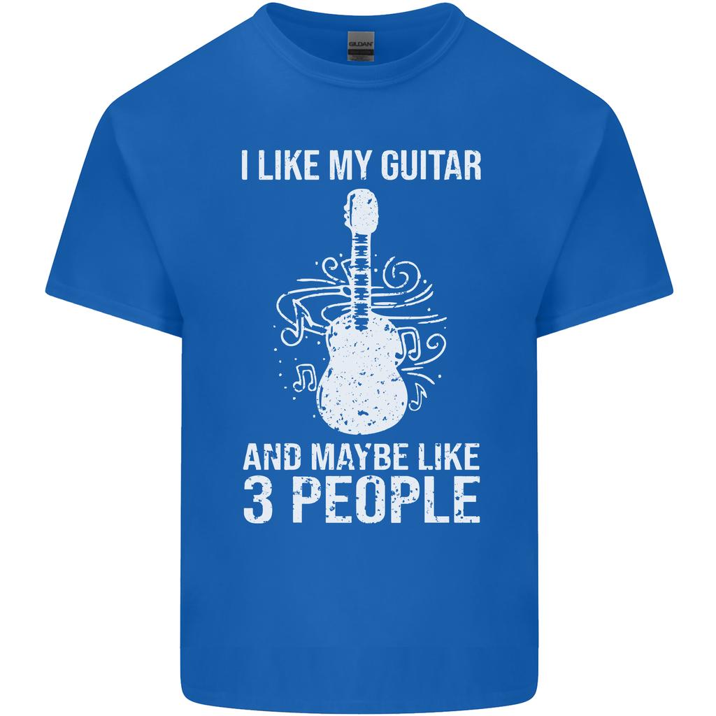 I Like My Guitar and 3 People Rock N Roll Unisexs Light Cotton TShirt