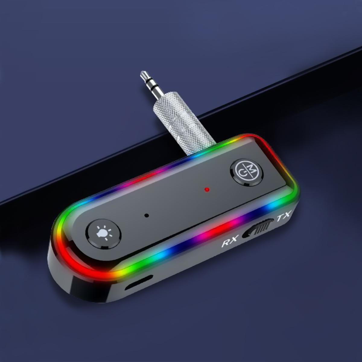 

Fonken 2 в 1 Bluetooth 5,3 передатчик-приемник 3,5 мм разъем аудио AUX адаптер Lavalier беспроводной адаптер для автомобильной аудио Aux HIFI гарнитуры чёрный