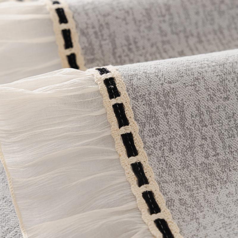 French Sofa Cushion, Universal In All Seasons, Non-Slip Seat Cushion  New Cream Wind High-End Straight Row Sofa Cover