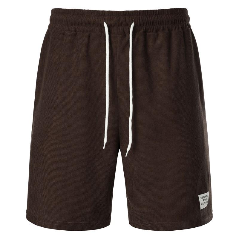 Summer New Style Men's Solid Color Sports Pants Corduroy Simple Five-point Shorts Loose And Comfortable Casual Pants