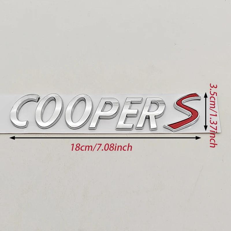 NEW 3D ABS Car Letters Logo Cooper S Rear Trunk Badge Emblem Decals Sticker For MI-NI R55 R56 F56 R50 R52 F55 JCW R53 Accessories