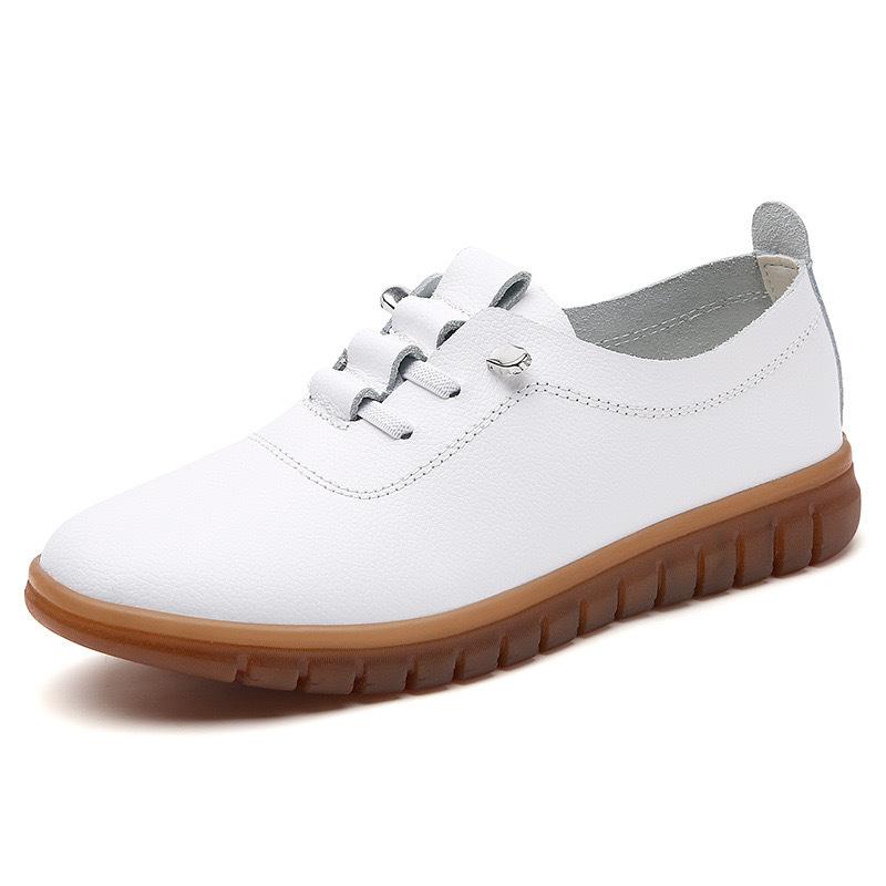 Spring and summer new soft leather beef tendon soft sole new flat shoes single shoes casual shoes leather shoes lazy shoes