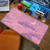 Pink Purple Cloud Moon Star Mouse Pad Waterproof Nonslip Kawaii Desk Mat Gaming Keyboard Mat Desktop Decor