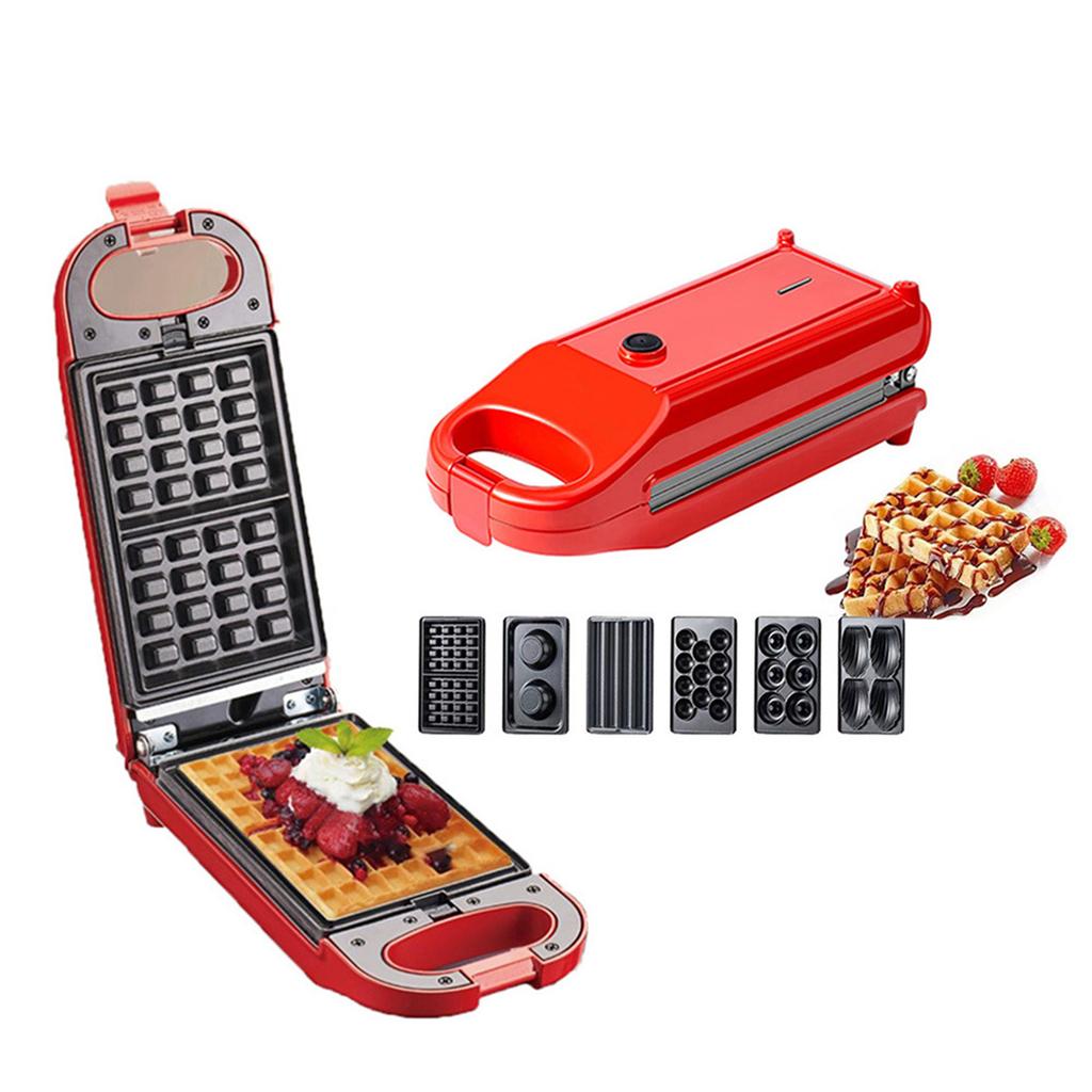 6 In 1 Donut Machine Waffle Machine Sandwich Machine Fried Dough Stick Machine Home Egg Tart Cake Breakfast Machine