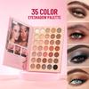 35 Color Eyeshadow Palette Professional Matte Shimmer Glitter Eye Makeup Pigmented Neutral Rose Smoky Eye Palette Cosmetic Gift Box