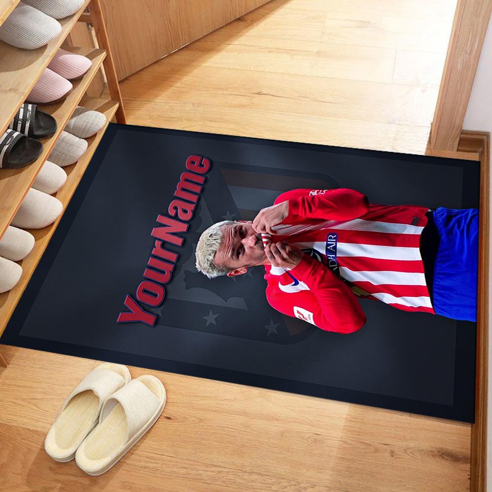 Atletico Madrid Personalized Name Area Rug Perfect for Dining Room Outdoor Hallway Study room Anti-slip Rug Office home decor