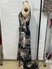 2025 Spring/Summer Floral Print Slit Halter Neck Dress - European & American Style