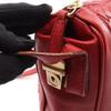 Used BOTTEGA VENETA Intrecciato Shoulder Bag leather Red Used Women