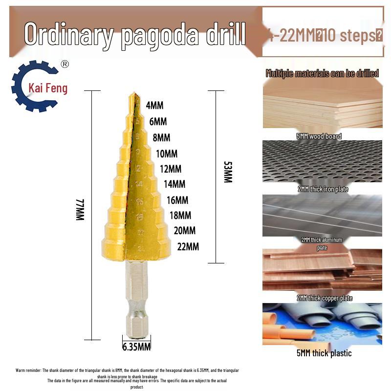 Stainless Steel Step Drill Bit for Metal & Aluminum