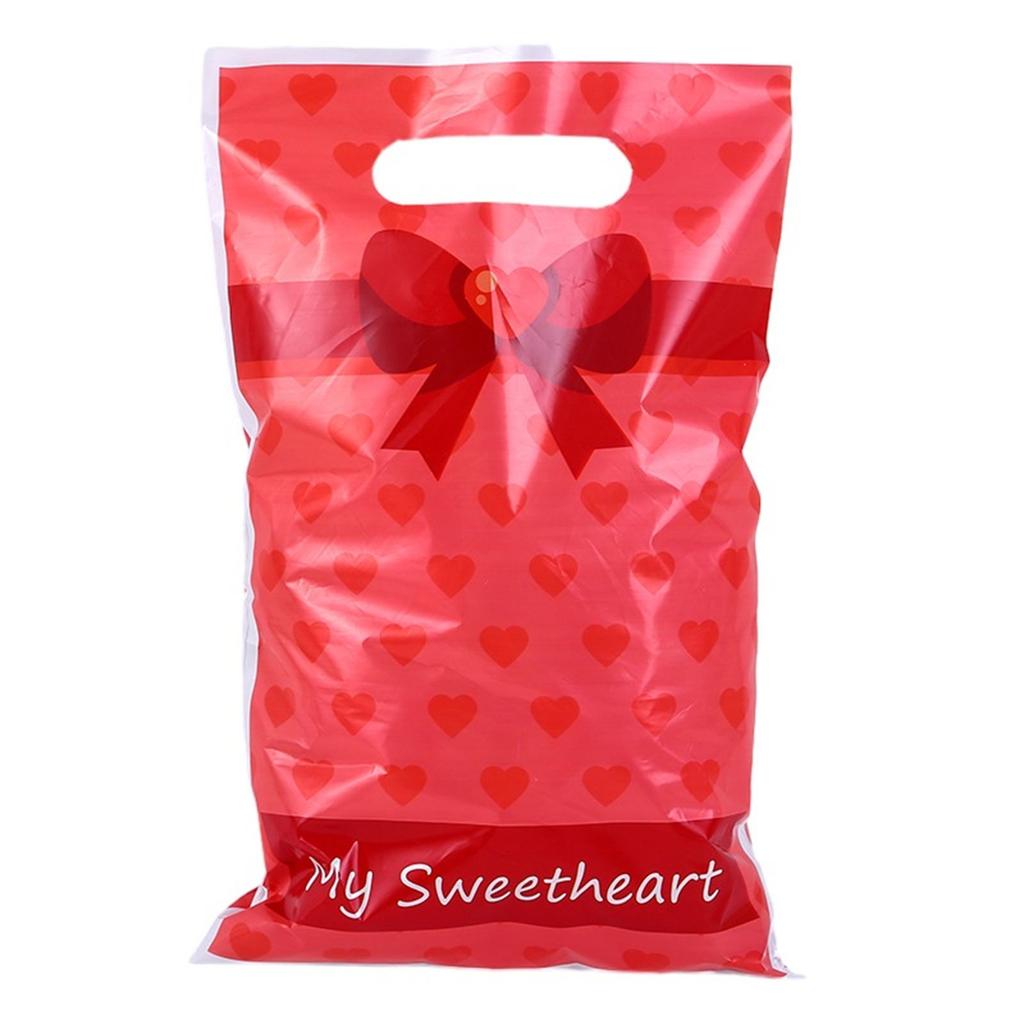 Valentine's Day Treat Bags Bulk Pack of 50pcs Small Gift Packing Case Storage Organizers for Parties and Celebrations