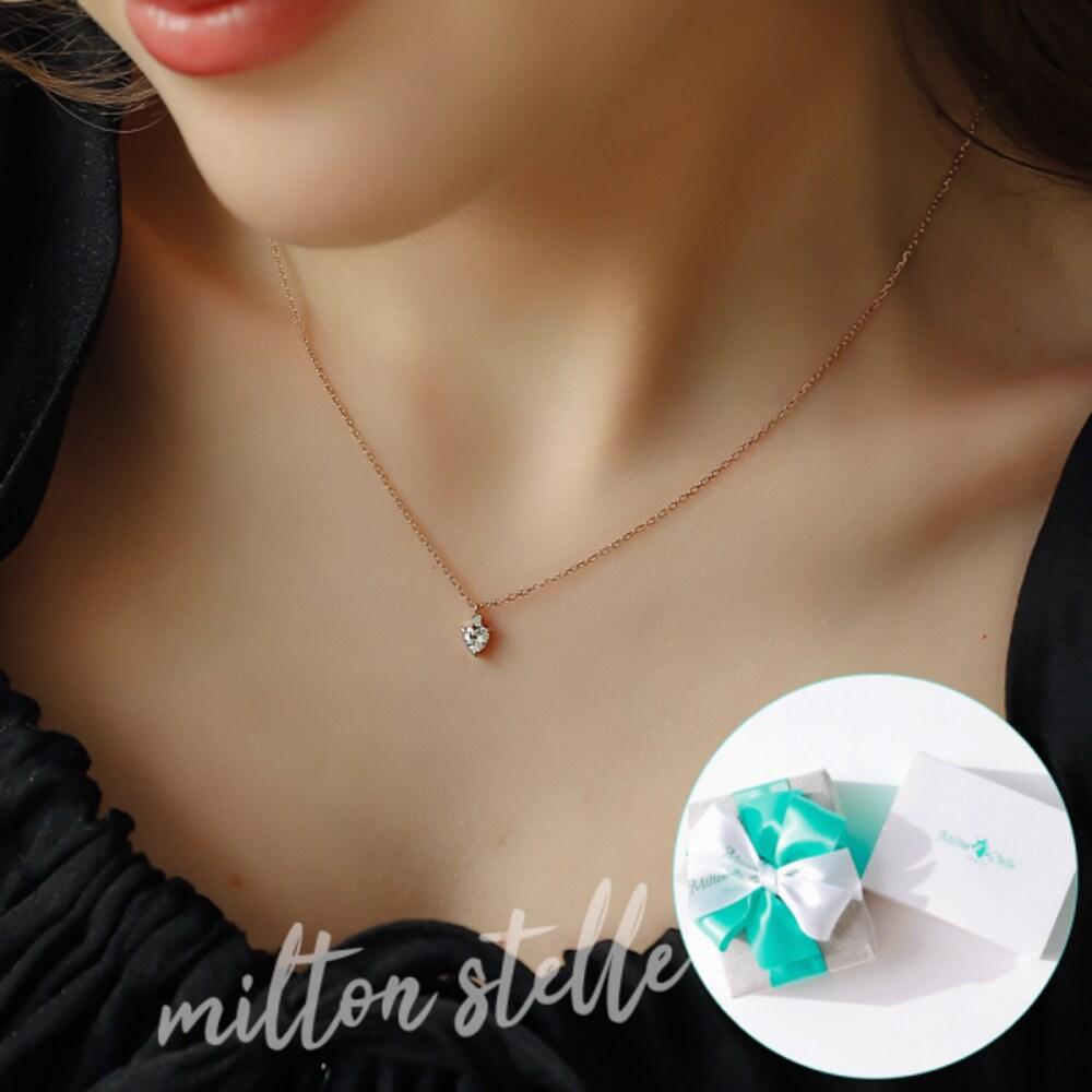 [92.5 Silver/Tutto Di Me] Fragola 925 Silver Necklace+Handmade+