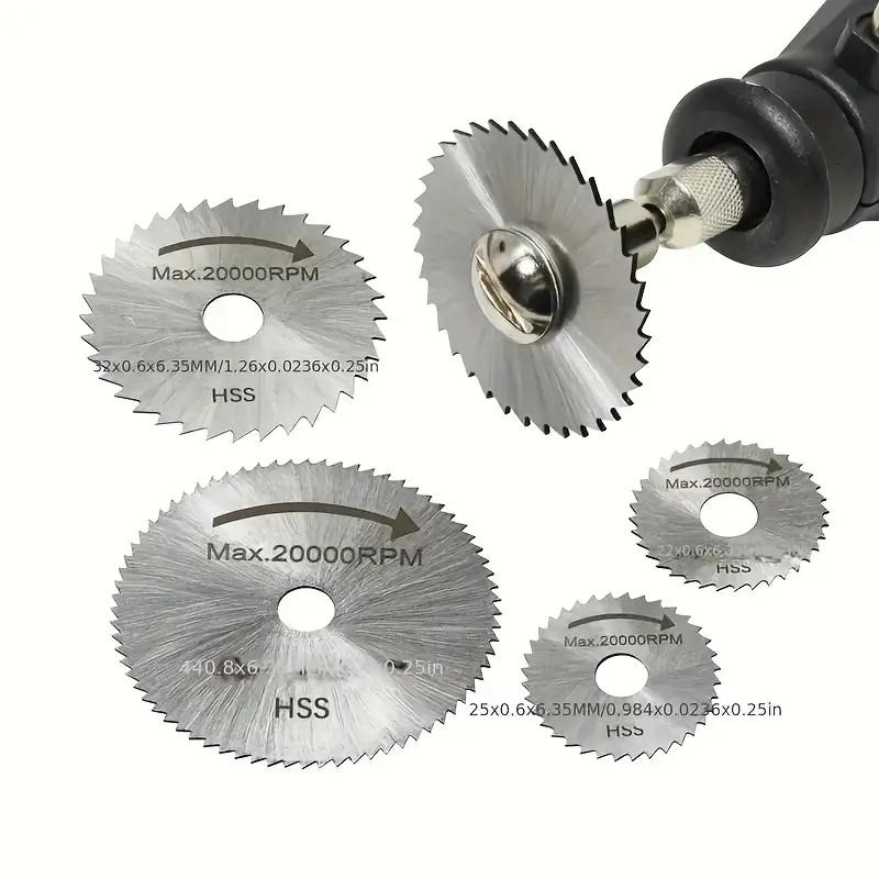 6Pcs Durable Mini Circular Saw Blade Set for Precision HSS Cutting Water-Resistant Disc Ideal for Wood & Aluminum