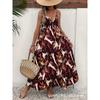 QICED Fashion Summer Spring Sleeveless V-Neck  Casual Dresses
