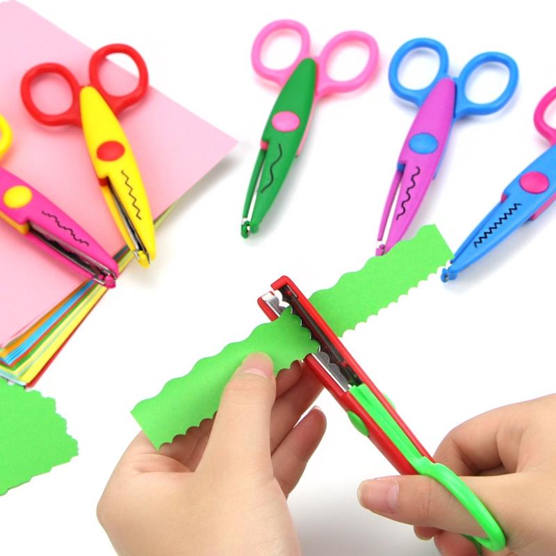 Minimalistic Lace Scissors Wavy Pattern Small Round Head Children Special Student Art Tool Stationery Scissor For Scrapbooking