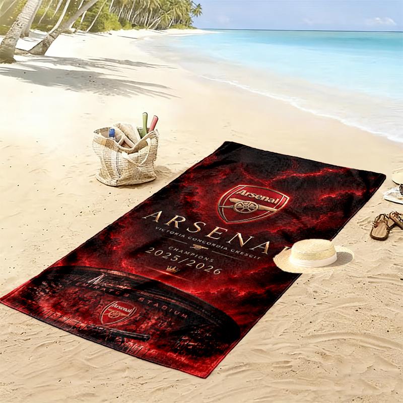 Football Club Beach Towel, Multi-purpose Beach Towel Perfect for Camping and Beach Vacations