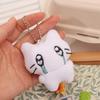 Funny Earphones Cat Pendant Bag Hanging Key Ring Bag Hanging Sad Cat Doll Keychain  Couple
